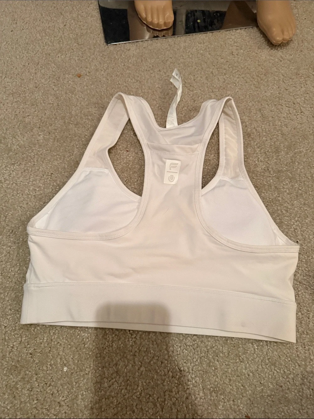 Fall Women’s Racerback Sports Bra - White